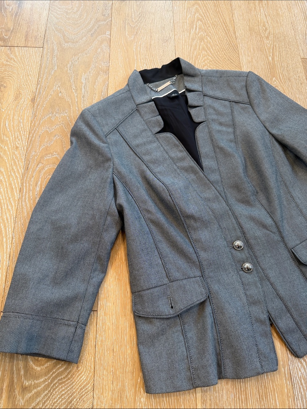 White House Black Market Peplum Blazer Size 12 - Picture 3 of 7